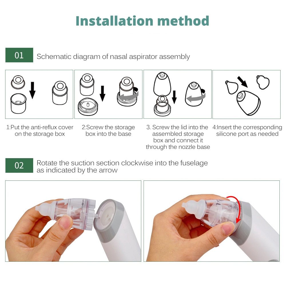 Baby Nasal™ - Aspirateur nasal réglable pour bébé - Momsland