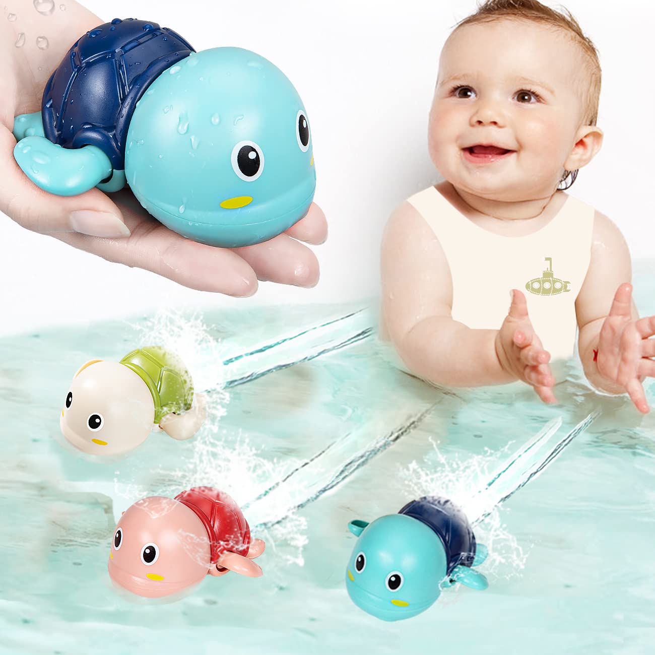 Loulou Bath™ - Jouet bain tortue - crabe - grenouille - Momsland